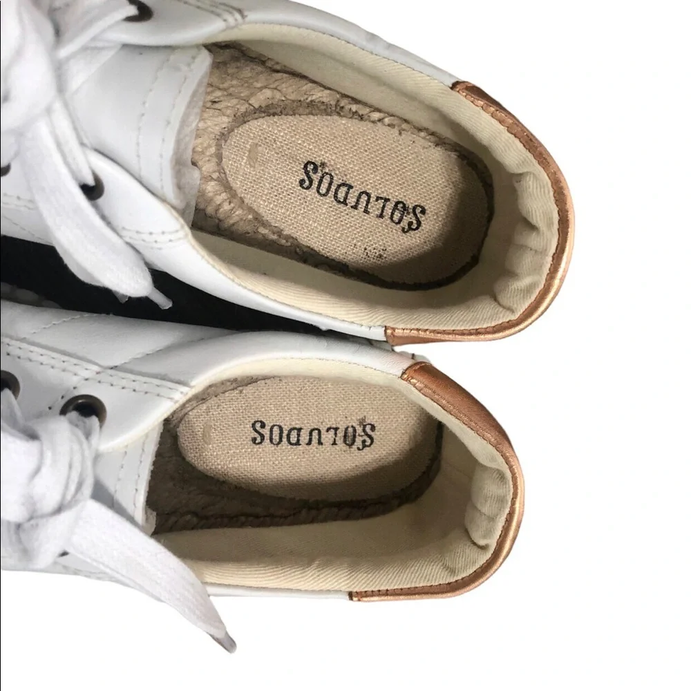 Soludos Espadrille White Leather Sneakers